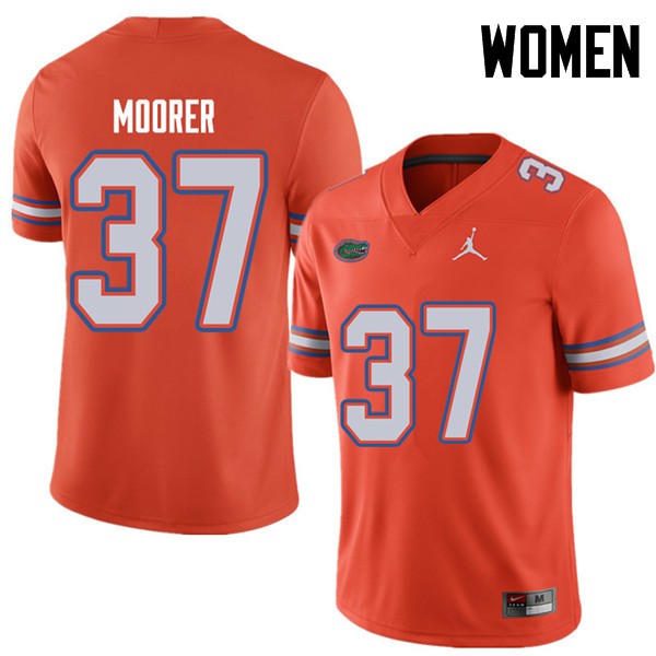 Jordan Brand Women #37 Patrick Moorer Florida Gators College Football Jerseys Orange
